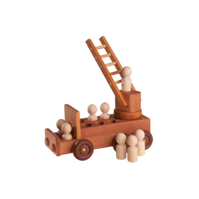 Montessori PoppyBabyCo Houten Brandweerwagen Speelgoed