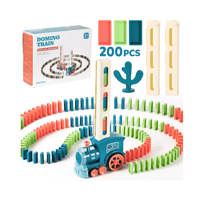 Montessori BAIWER Domino Spel met Trein 200 Stukken Klassiek