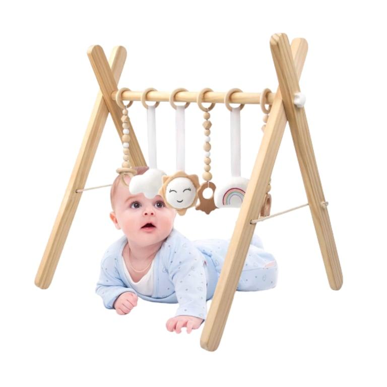 Montessori WOOD CITY Houten Opvouwbare Baby Play Gym