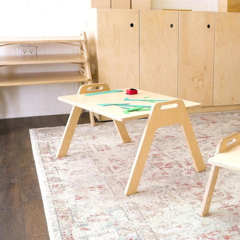 Montessori Sprout Kids School Chowki Vloertafel Houtnerf Laminaat Groot