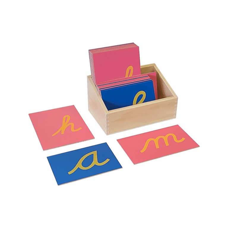 Montessori IFIT Kleine Letters Cursief Schuurpapieren Letters