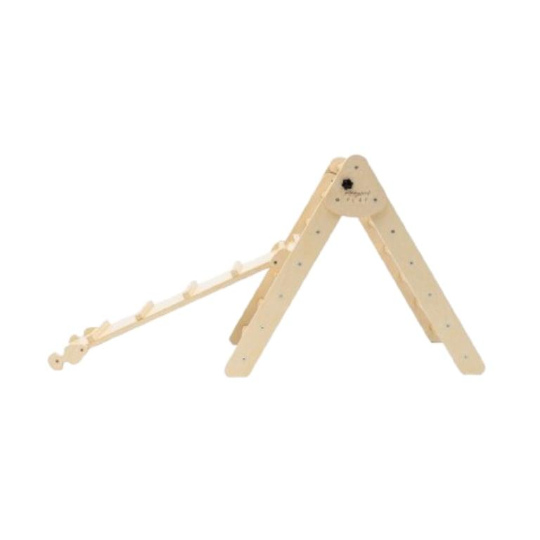 Montessori Poppyseed Play Montessori Climber Foldable Triangle & Ramp Natural