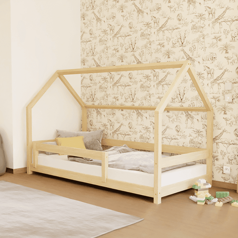 Benlemi Huisbed Lucky met Stevige Reling Ongelakt 190 x 90