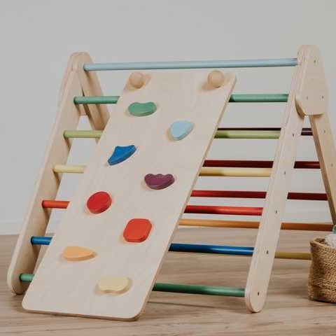 Montessori leg&go Triangle Climber With Ramp Colorful