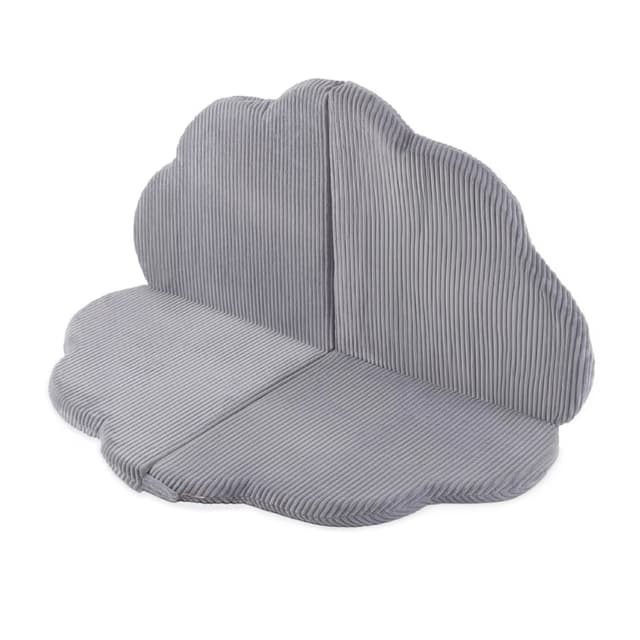 Plush Nest Corduroy Speelmat Bloem Grijs
