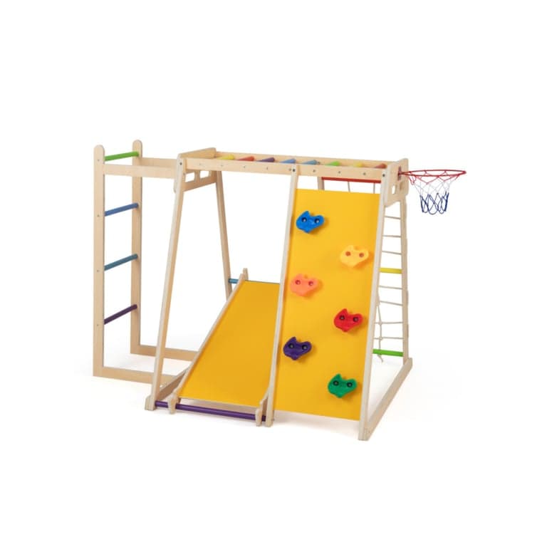 Costway 6-in-1 Jungle Gym met Basketbalhoepel Veelkleurig