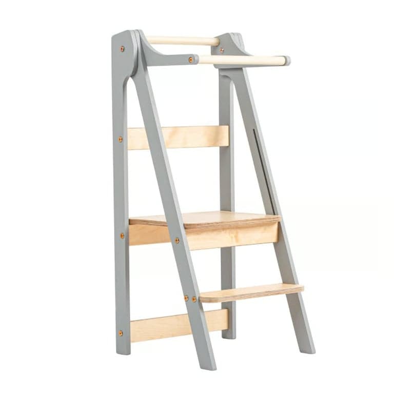 Duck Woodworks Opvouwbare Peutertoren Grijs
