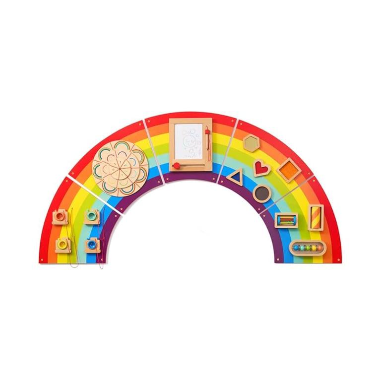 Montessori Monläurd Houten Regenboog Wand Activiteitenbord