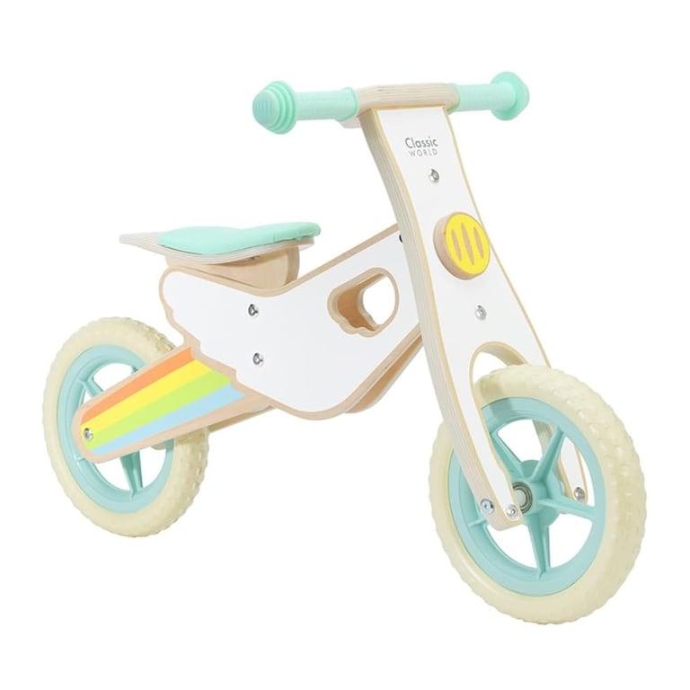 Montessori Classic World Push and Ride Houten Balansfiets Regenboogkleur