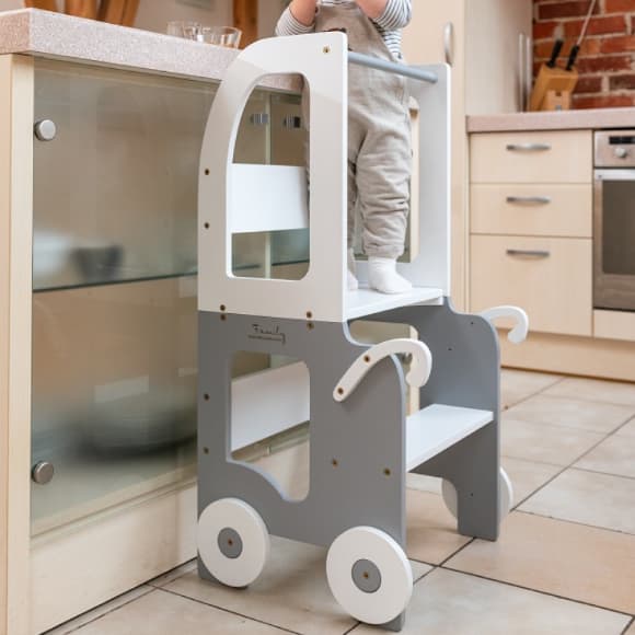 Family SCL Trolley Leertoren Wit/Grijs