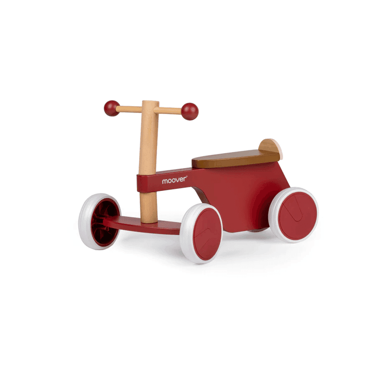 Montessori Moover 4-Wielen Balansfiets Rij Op Rood