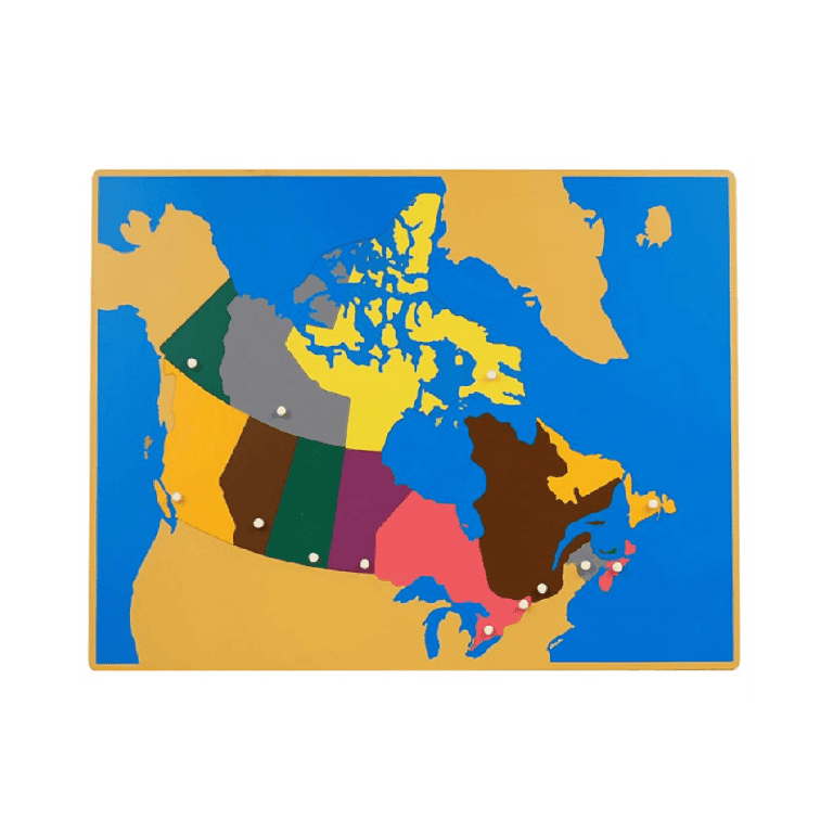 Montessori E&O Montessori Puzzel Kaart van Canada