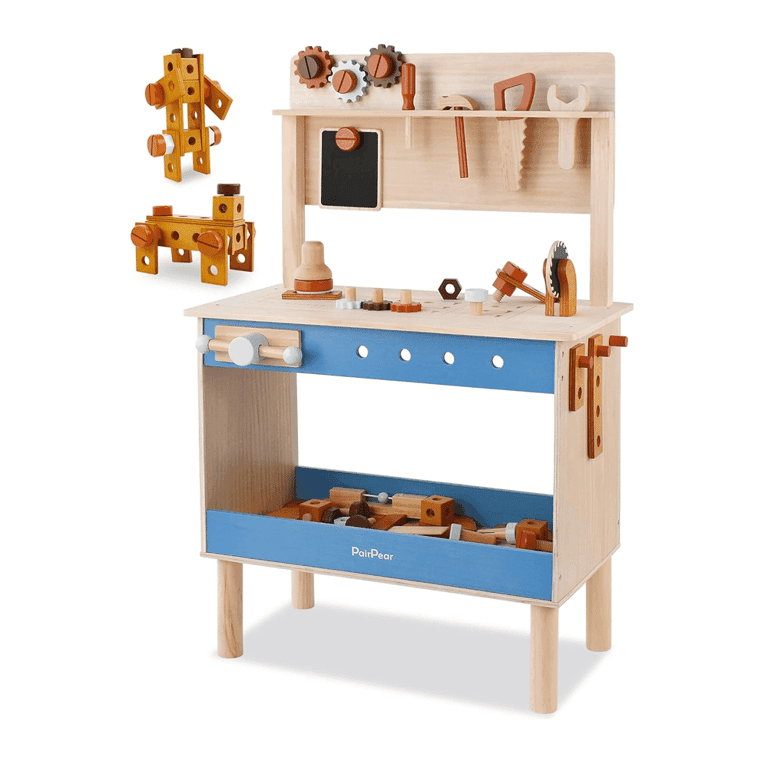 Montessori PairPear Werkbank Speelgoed Blauw