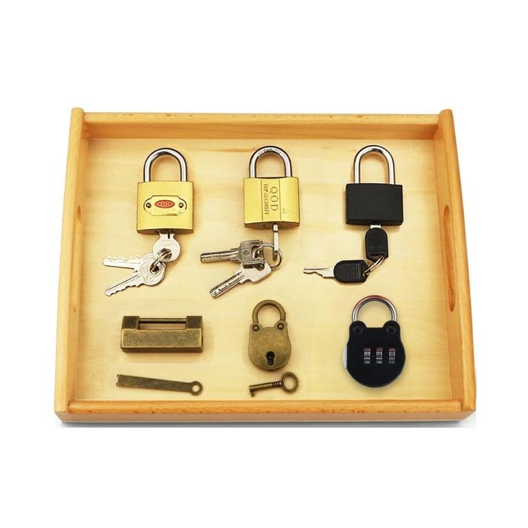 Montessori Inslat Montessori Slot en Sleutel Speelgoed Set 6 Delig