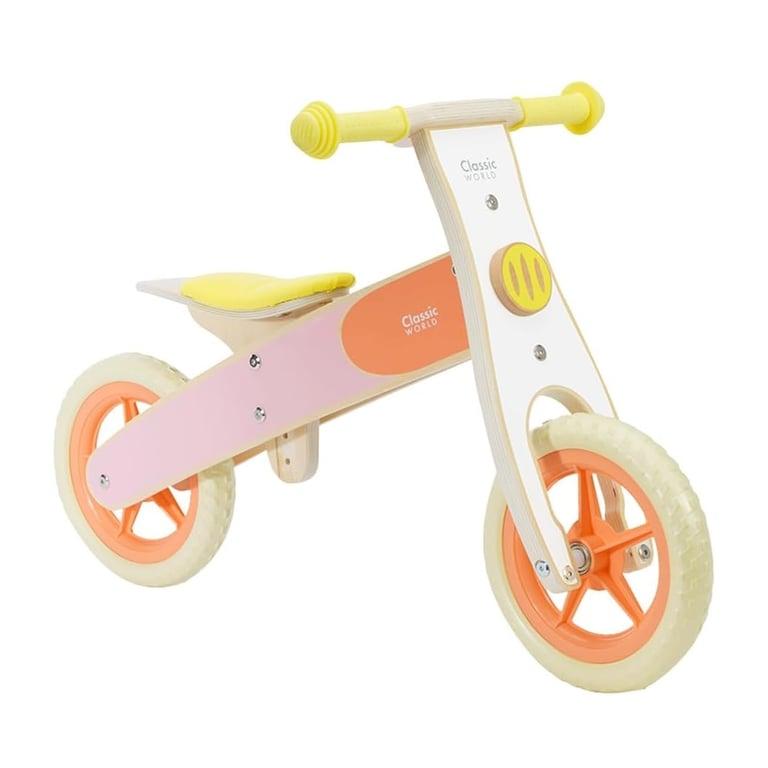 Montessori Classic World Push and Ride Houten Balansfiets Pastelkleur