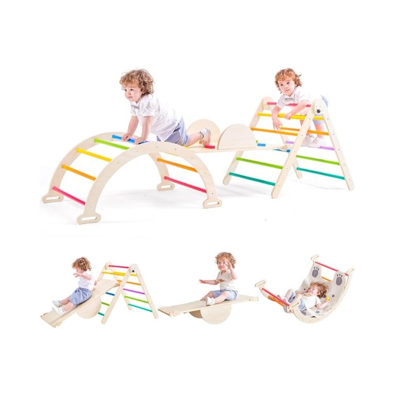 Montessori Yojoker 5-in-1 Pikler Driehoekset met Helling Schuiven