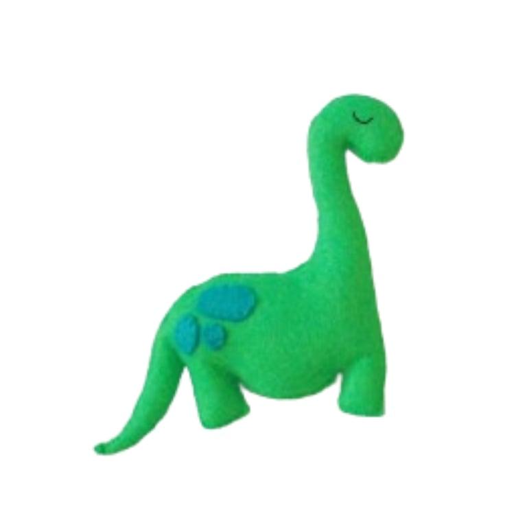 Montessori Delight Felt Designs Squeaker Dinosaur Dark Green