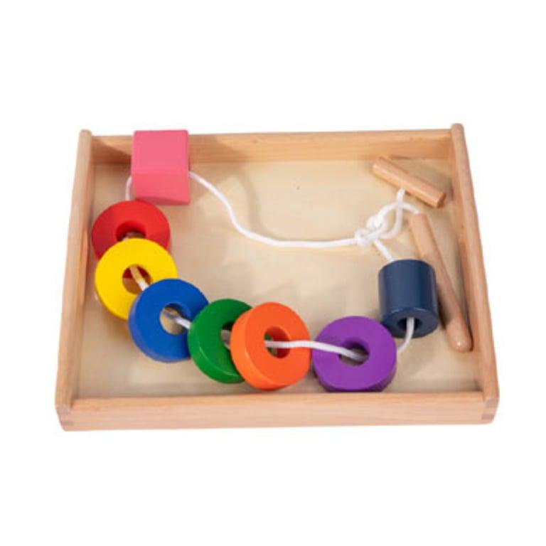 Montessori Adena Montessori Veter Met Dienblad Kralen Set