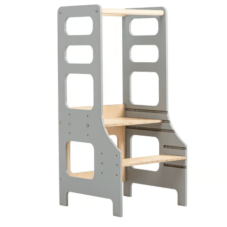 Duck Woodworks Verstelbare Peutertoren Grijs
