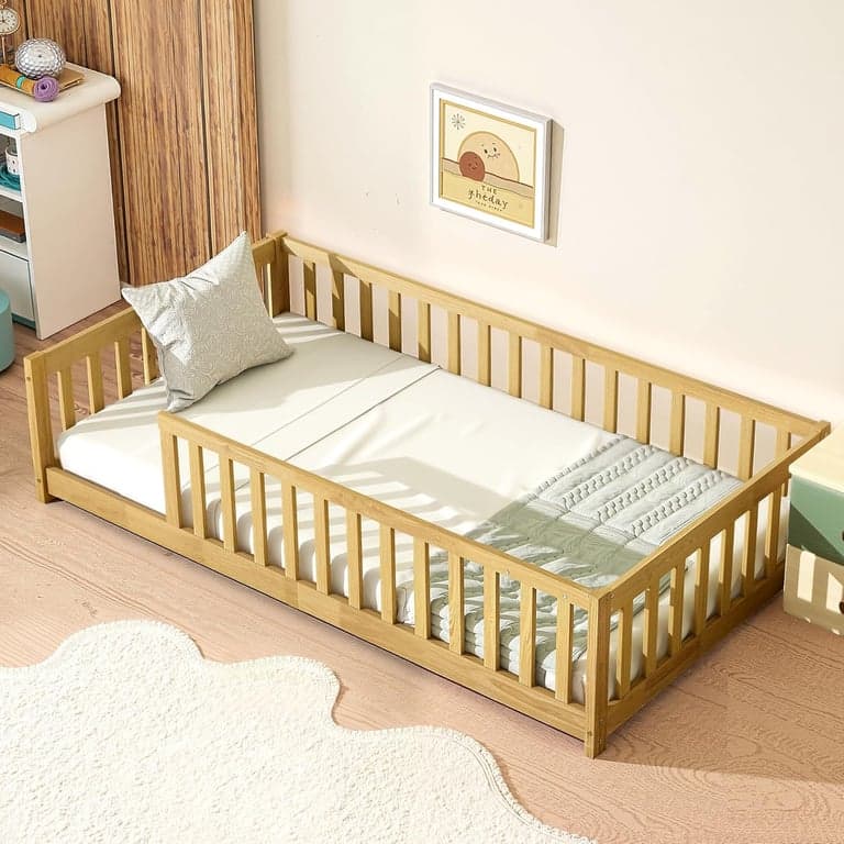 Lyngins Eenpersoons Vloerbed Naturel