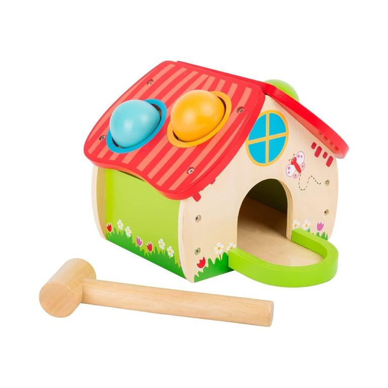 Montessori Small Foot Houten Hamerhuis met Hamer en Ballen Speelset