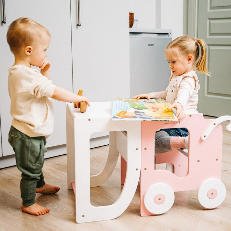 Montessori Family SCL Trolley Leertoren Wit Roze