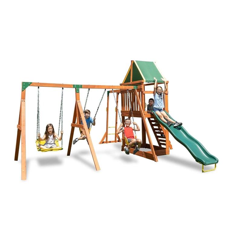 Montessori Sportspower Schommelset met 3 Schommels, Glijbaan, Monkey Bars en 8 Glijbanen