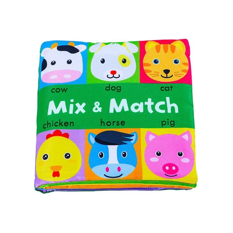 Montessori Seaside-Montessori Mix en Match Linnen Boek Boerderij Dieren (Engelstalig)