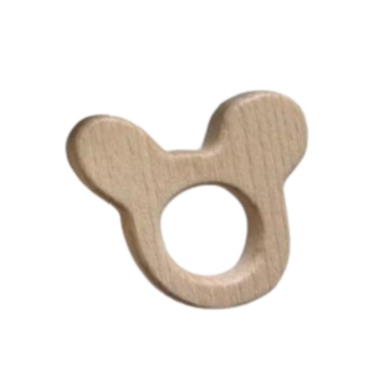 Montessori skye + rayn Wooden Teether Mickey