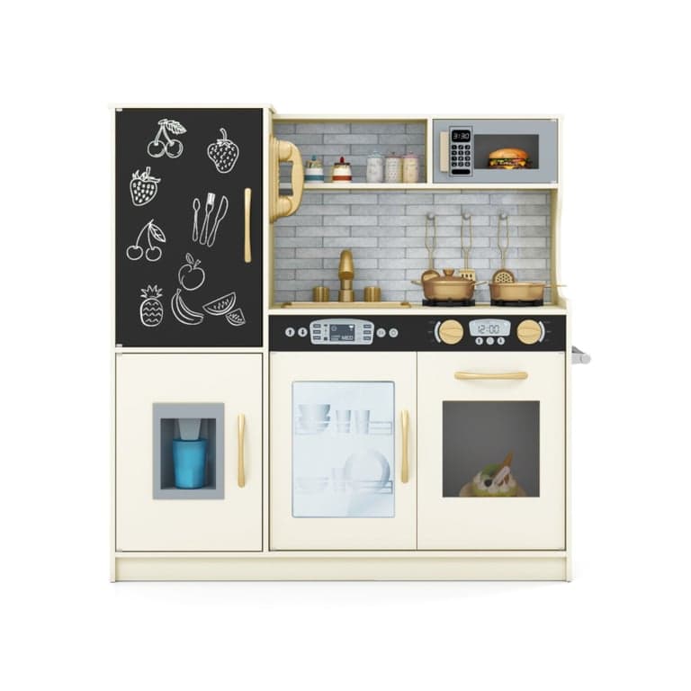 Costway Pretend Speelkeuken Crème Wit