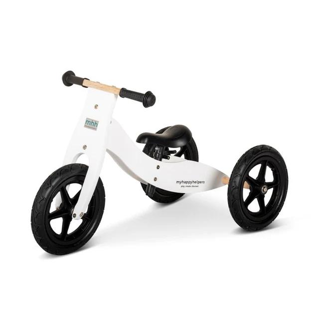 Montessori My Happy Helpers 2-in-1 Houten Trike Balansfiets Sneeuwwit Zonder Canvas Tas