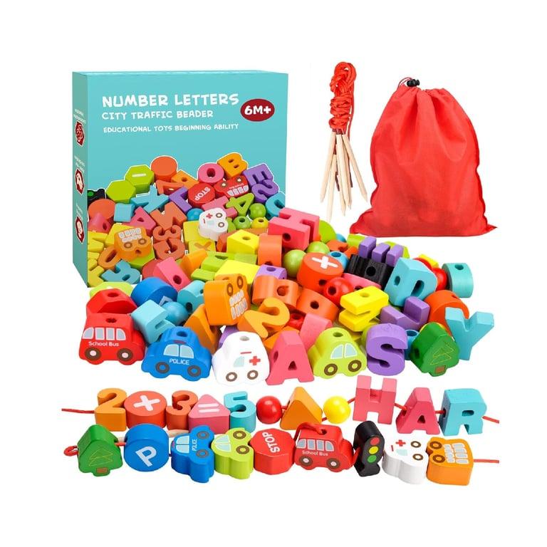 Montessori Littlefun Rijgkralen Cijfers en Letters