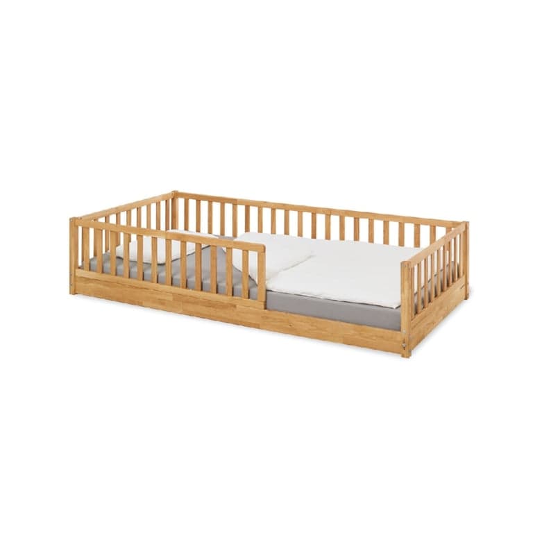 Pinolino Vloerbed Met Reling Eik 90 x 200 Eiken Geolied