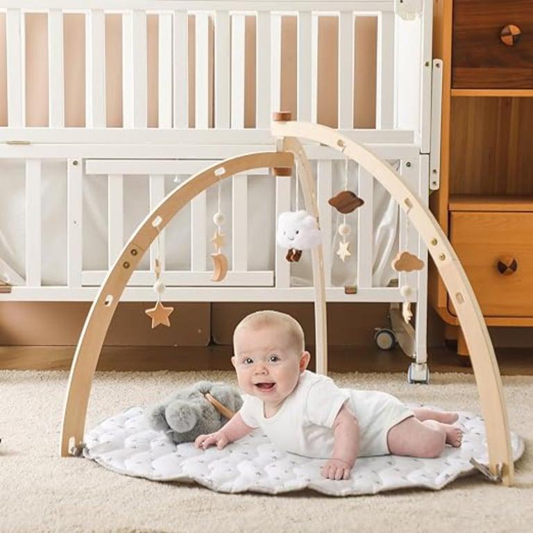 Montessori bopoobo Baby Gym Speelmat met 5 Wasbare Speeltjes