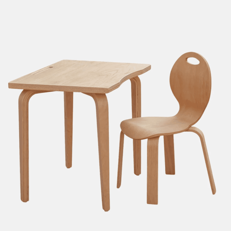 Montessori Pegasus Toys Furniture Montessori Parel Tafel en Stoel-set Naturel