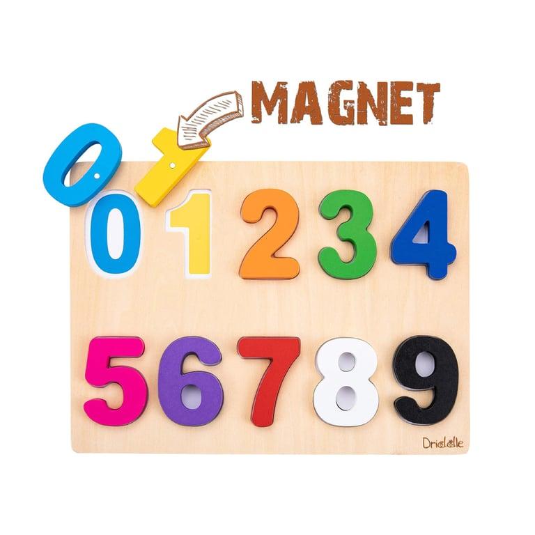 Montessori Driddle4Little Magnetische Houten Getallen Puzzel