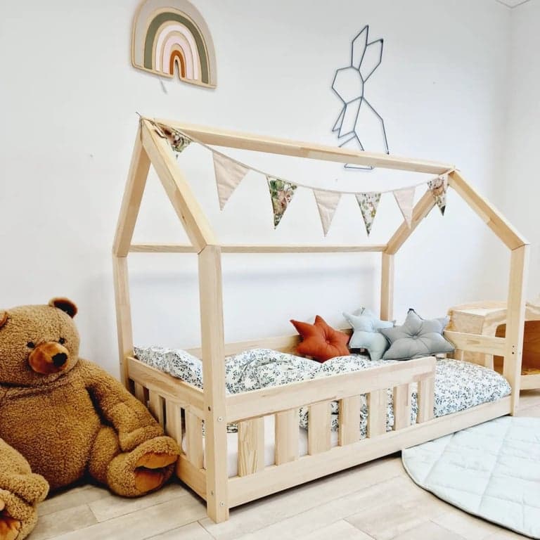 Mia&Lou Huisbed Met Barrière Lily Naturel 90 x 200 cm