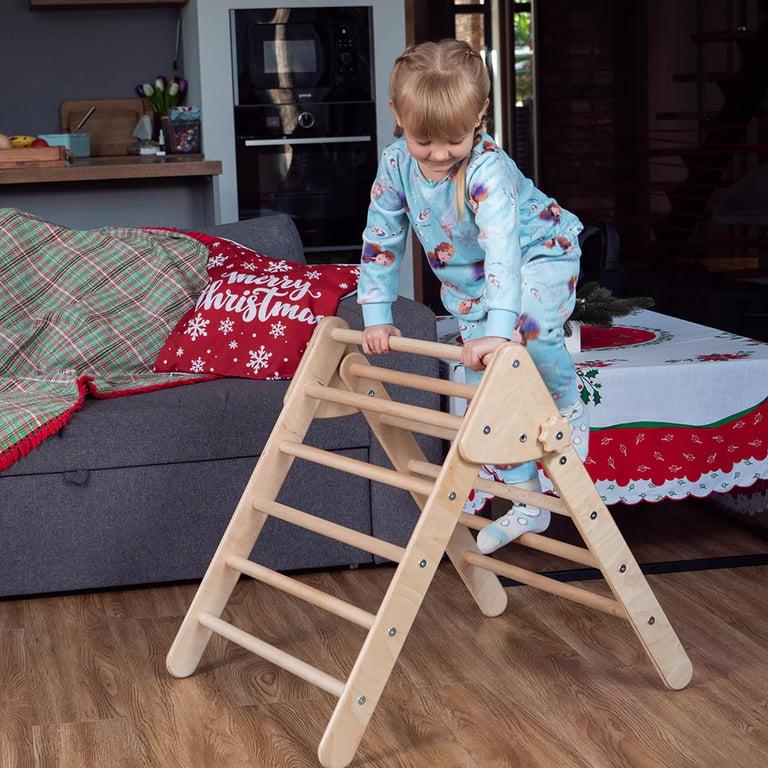 Montessori Wood and Hearts Opvouwbare Driehoek Klein in Natuurlijk Hout