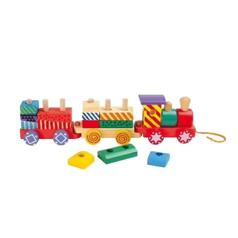 Montessori Small Foot Houten Trein Met Blokken