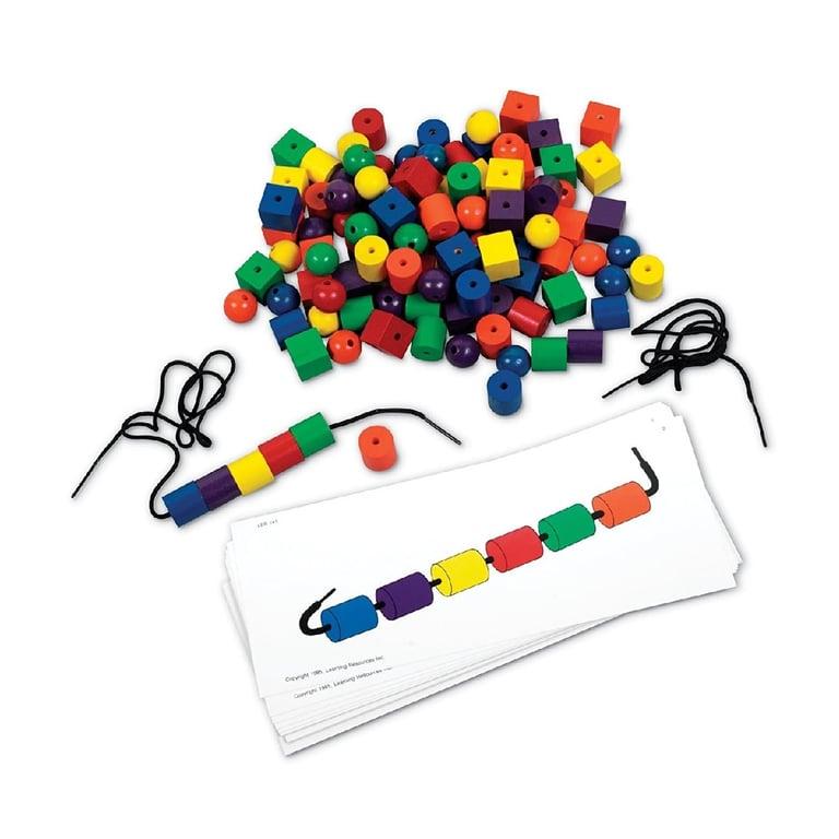 Montessori Learning Resources Rijgkralen met Patroonkaart Set 130 Stuks