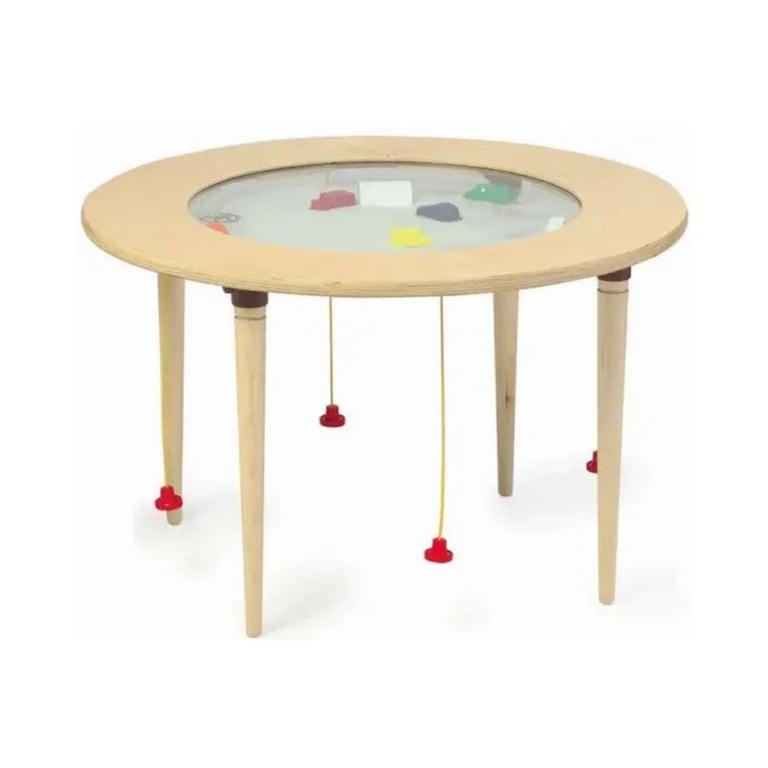 Montessori Gressco Kleuren en Vormen Ronde Magnetische Zand Activiteitentafel Naturel 45,7 cm