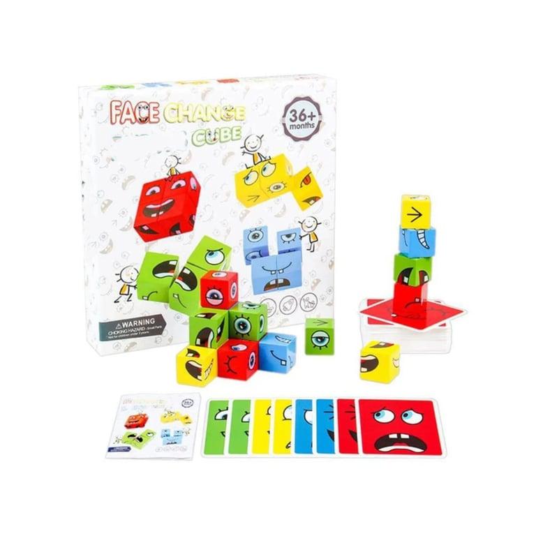 Montessori Clever Toys Box Gezichtsverandering Kubus Puzzel