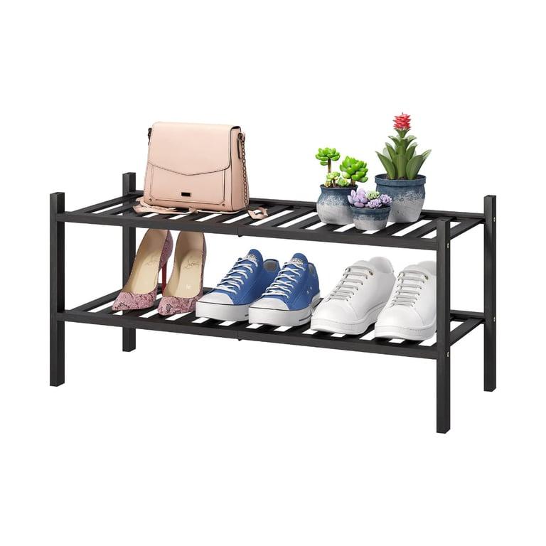 Montessori viewcare 2-Tier Bamboo Shoe Rack Black