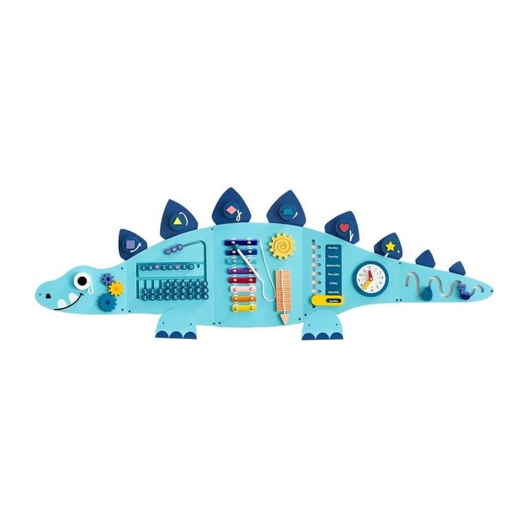 Montessori Beright Dinosaurus Wand Activiteitenbord Blauw