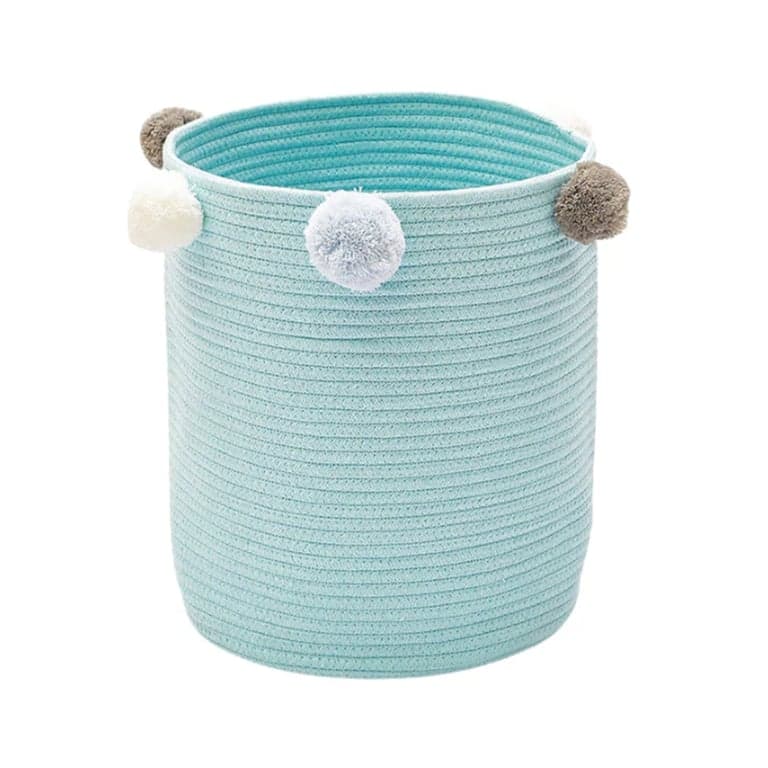 Wonder Space Mand Pom Poms Blauw