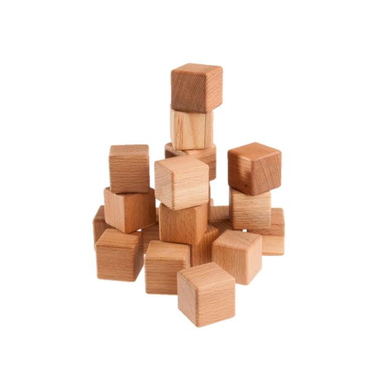 Montessori PoppyBabyCo Klassieke Houten Blokken 20 Stuks