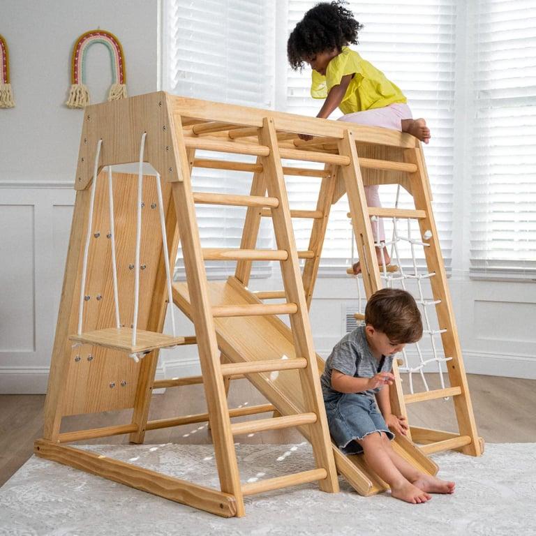 Montessori Avenlur Medium Magnolia Indoor Speeltuin 7-in-1 Jungle Gym Naturel