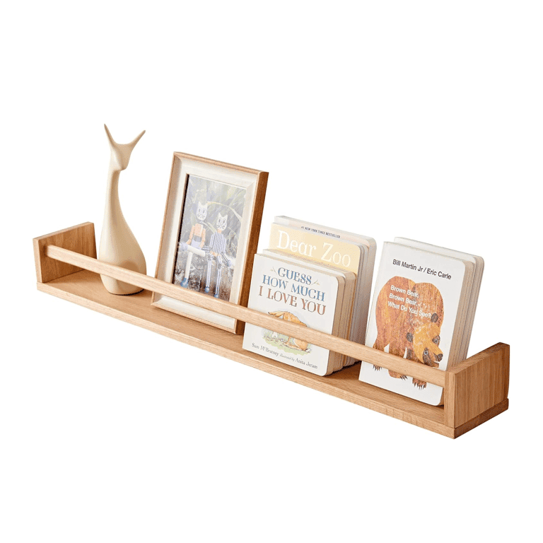 TREOAKWIS Zwevende Boekenplank Naturel 81,3 cm