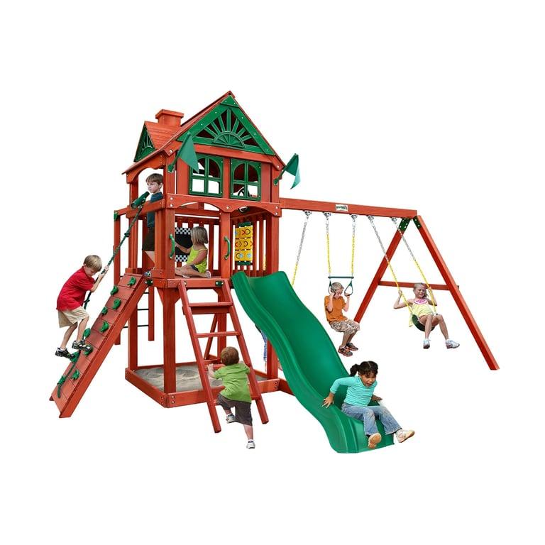 Montessori Gorilla Playsets Vijf Sterren II Houten Schommelset Bruin