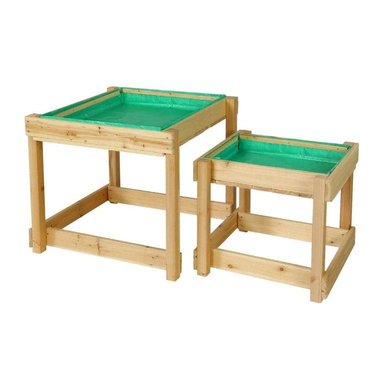 Montessori Keezi Kids Zandbak en Houten Watertafelspeelplaats